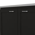 Zurich Cabinet Set, Two Shelves Black Black Particle Board