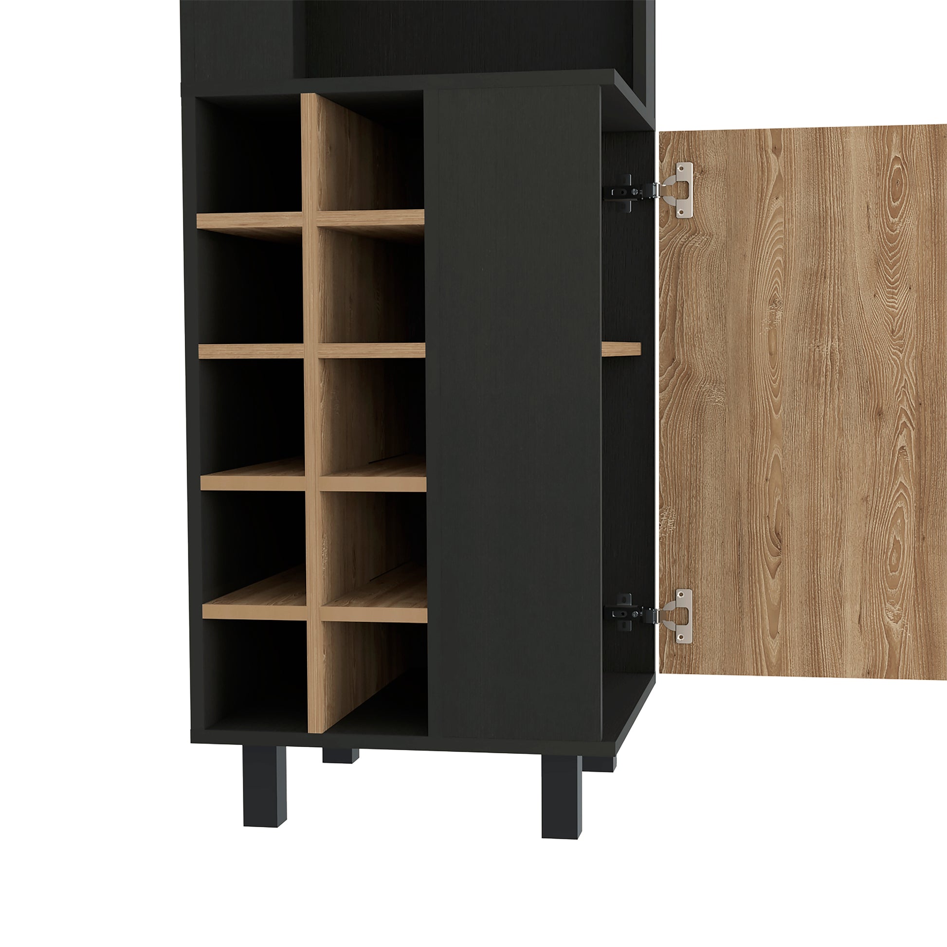 Leah Corner Bar Cabinet Multicolor Primary Living Space Modern Particle Board Engineered Wood