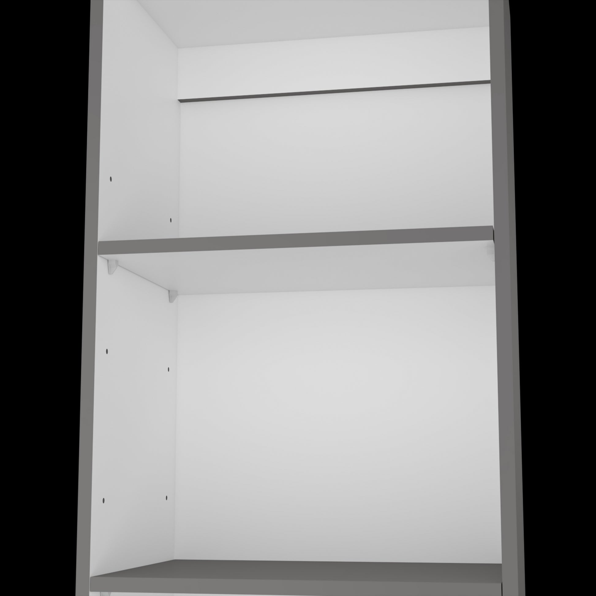 Zachary Matt Gray And White 5 Shelf Slim Bookcase 5 Grey White Standard Horizontal Primary Living Space Closed Back Wood Wood