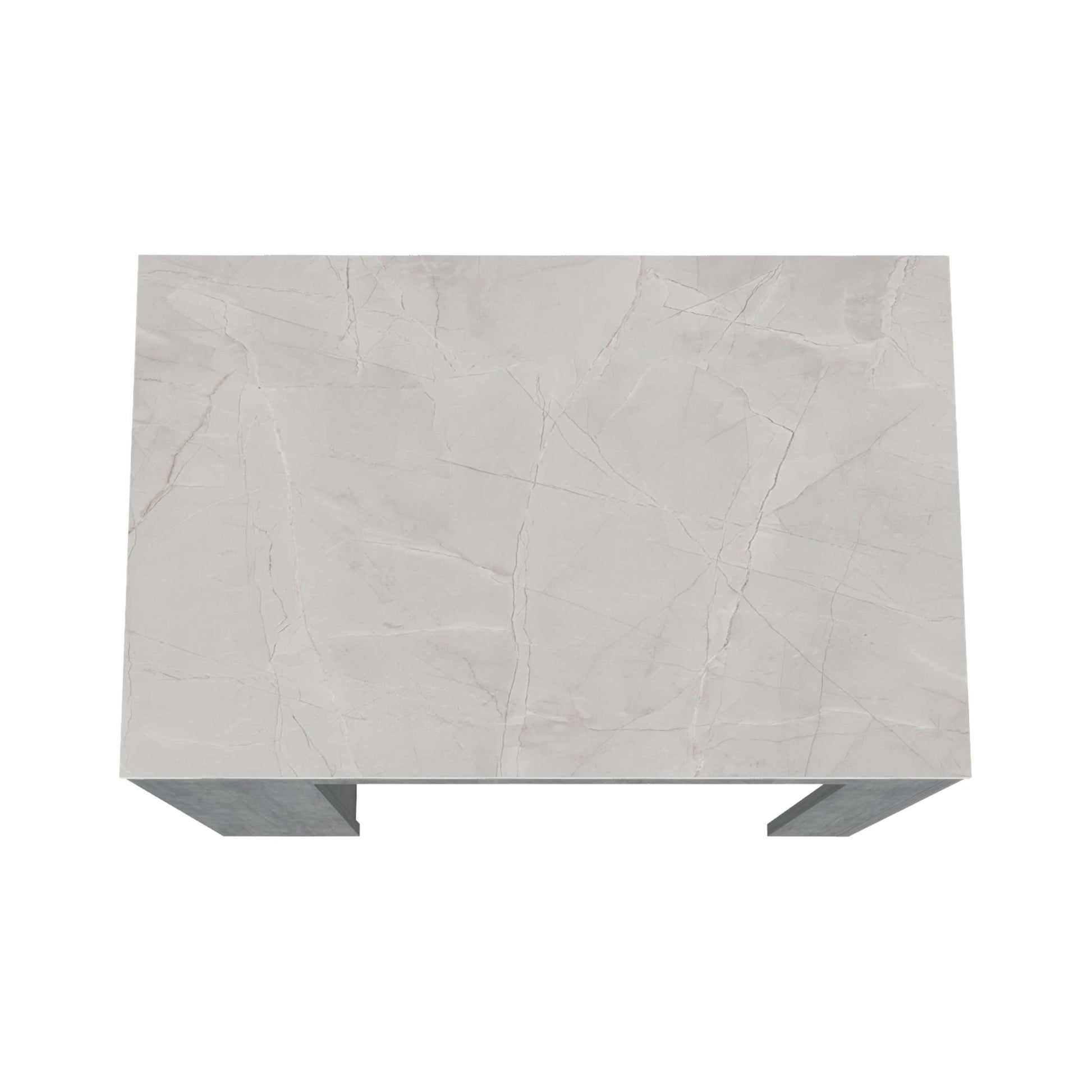 Concrete Gray And Ibiza Marble Counter Height Table Top Kitchen Island Gray Gray Kitchen Rectangular Stationary Kitchen Islands Wood Small Less Than 40In