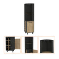 Leah Corner Bar Cabinet Multicolor Primary Living Space Modern Particle Board Engineered Wood