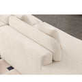 Arrived Modern Curved Combination Sofa, Terrycloth Fabric Sofa, Minimalist Sofa In Living Room, Apartment, No Assembly Required, Three Pillows,Beige Beige Primary Living Space Medium Soft Polyester 4 Seat