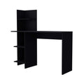 Black Four Shelves Writing Desk Black Writting Desk Office Rectangular Shelves Desk Wood