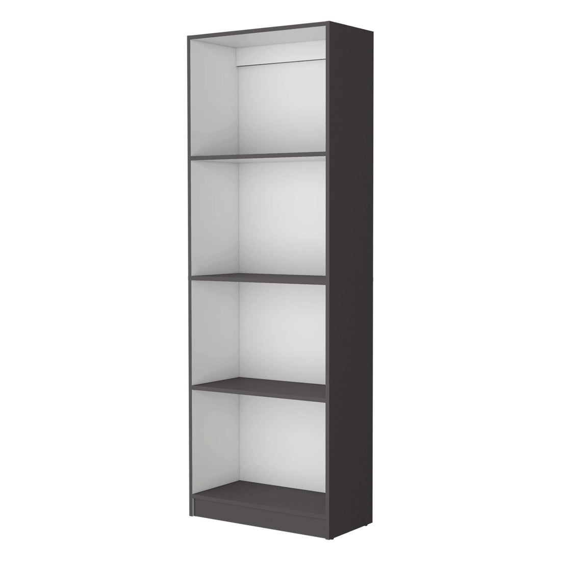 Zachary Matt Gray And White Tier Storage Shelves Bookcase 4 Grey White Standard Horizontal Primary Living Space Closed Back Wood Wood