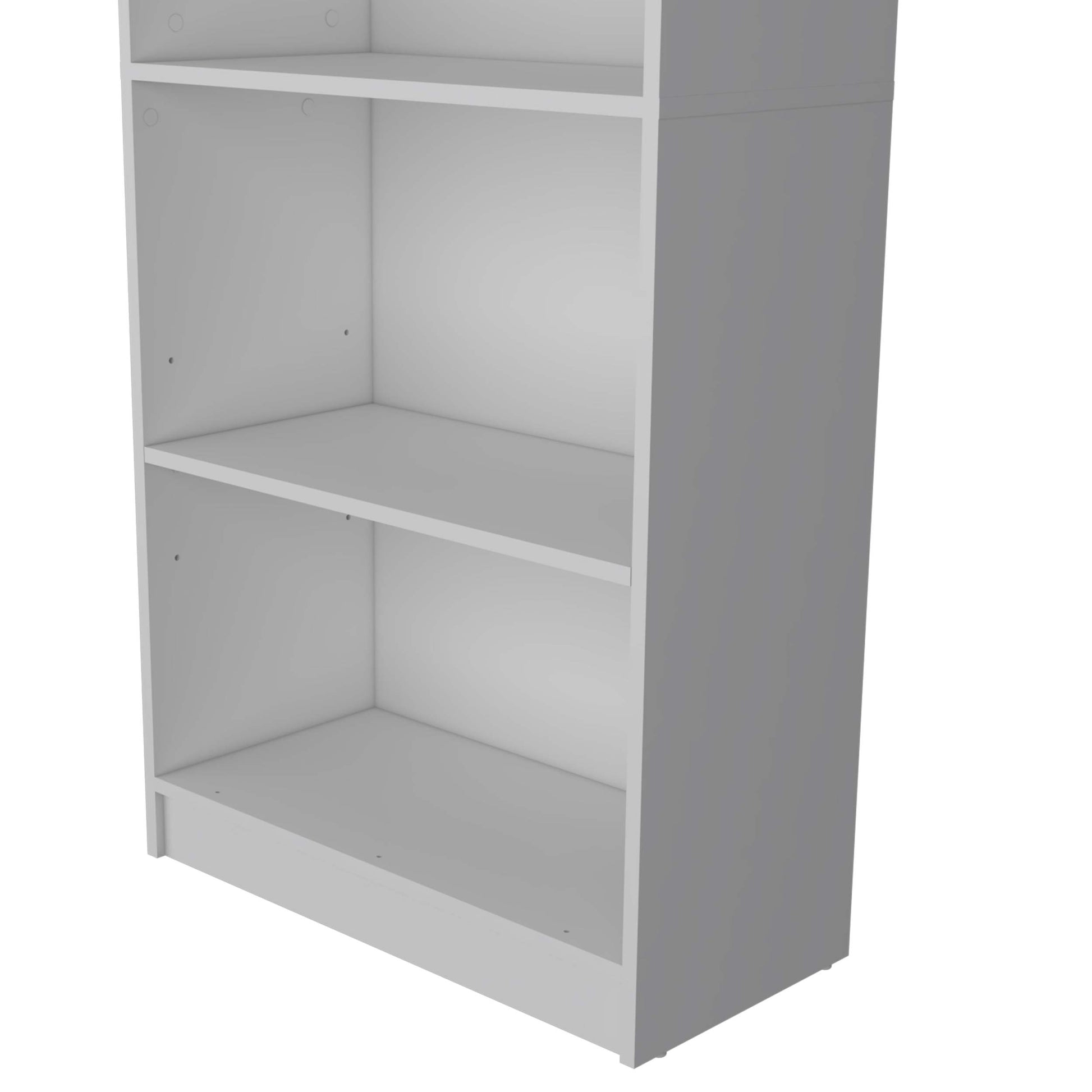 White 5 Shelf Bookcase 5 White White Standard Horizontal Primary Living Space Closed Back Wood Wood