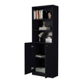 Black 2 Door Bookcase Black Primary Living Space Wood
