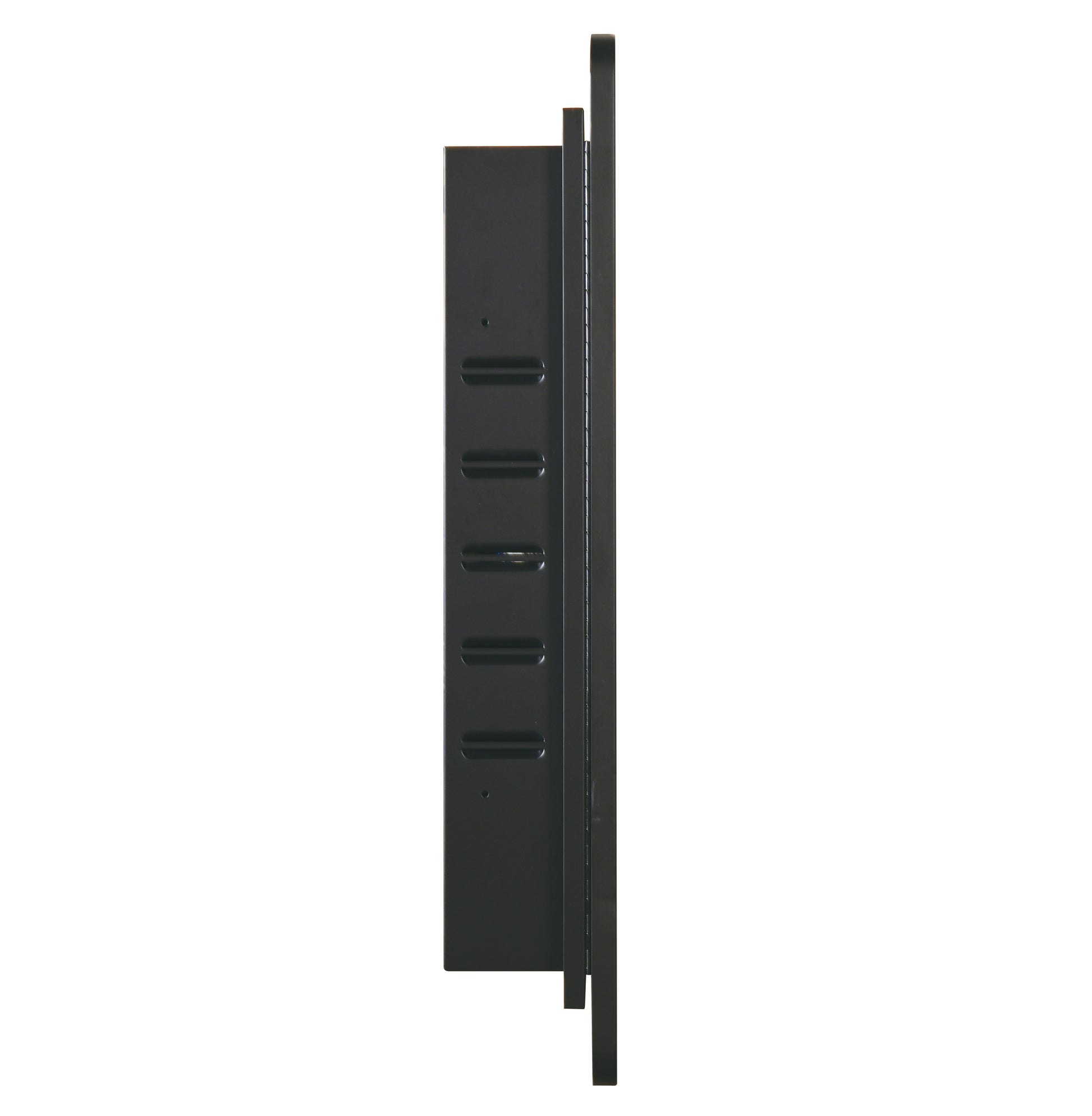 Black 24X30 Inch Metal Framed Wall Mount Or Recessed Mirror Cabinet Adjustable Shelves Bathroom Powder Coated Black 1 3 18 To 23 In 24 To 31 In Wall Mounted Classic Less Than 5 Inches Glass Iron