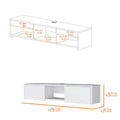 White 2 Door Floating Tv Stand White White Primary Living Space 40 49 Inches 40 49 Inches Wood