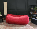 Jasper Traditional 8 Foot Cylindrical Suede Bean Bag, Red Red Microfiber