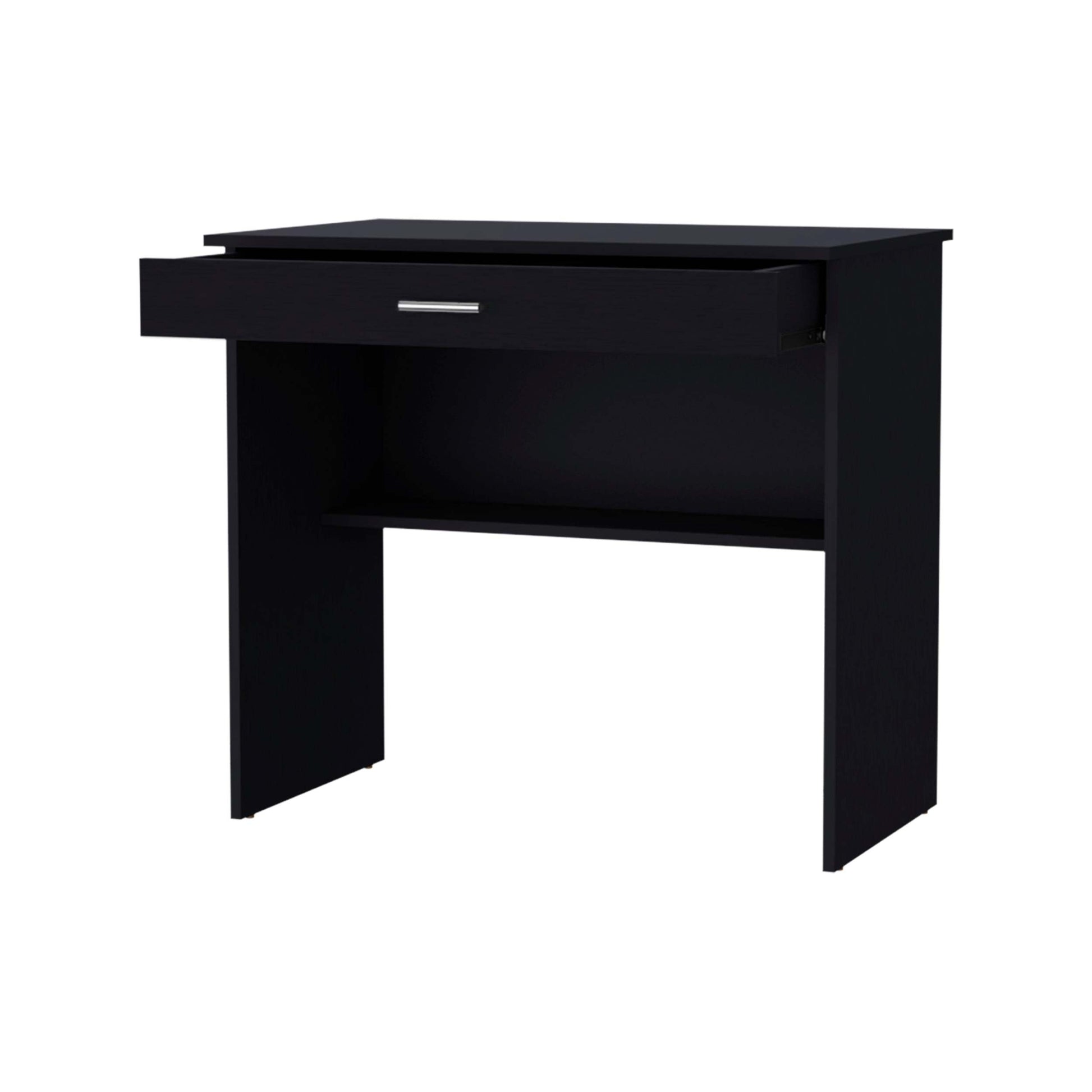 Black Storage Desk With Drawer And Shelf Black Computer Desk Office Freestanding Rectangular Drawers Desk Wood