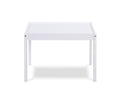 Della 3 Piece Solid Wood Kids Table & Two Chair Set, White White Rubberwood Wood