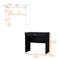 Black Storage Desk With Drawer And Shelf Black Computer Desk Office Freestanding Rectangular Drawers Desk Wood