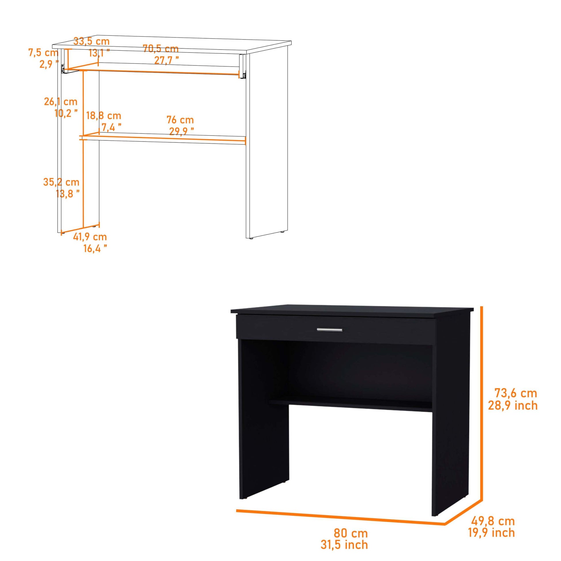 Black Storage Desk With Drawer And Shelf Black Computer Desk Office Freestanding Rectangular Drawers Desk Wood