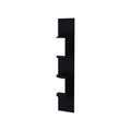 Black Full Wall Floating Shelf 4 Black Floating Horizontal Primary Living Space Open Back Wood Wood