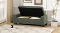 Storage Ottoman Blackish Green Fabric