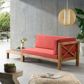 Brava X Back Corner Bench R With Coffee Tablered Red Acacia Wood