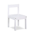 Della 3 Piece Solid Wood Kids Table & Two Chair Set, White White Rubberwood Wood