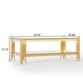 Top And Bottom Double Layer Tempered Glass Coffee Table And Mirror Finished Stainless Steel Frame Gold Tempered Glass