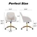 Ty Office Chair Beige Velvet