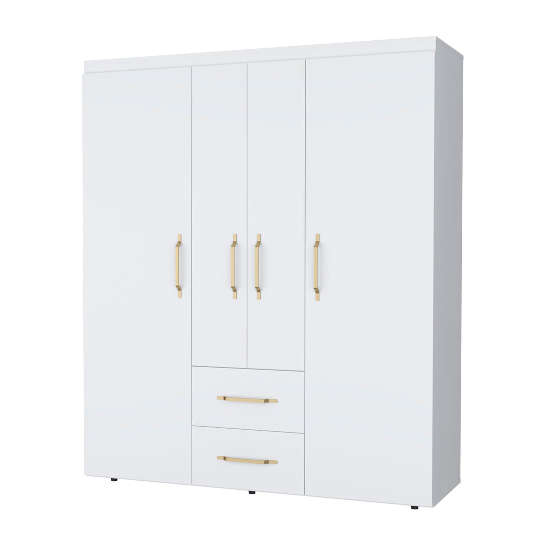 White All In One 2 Door Armoire White Bedroom Wood