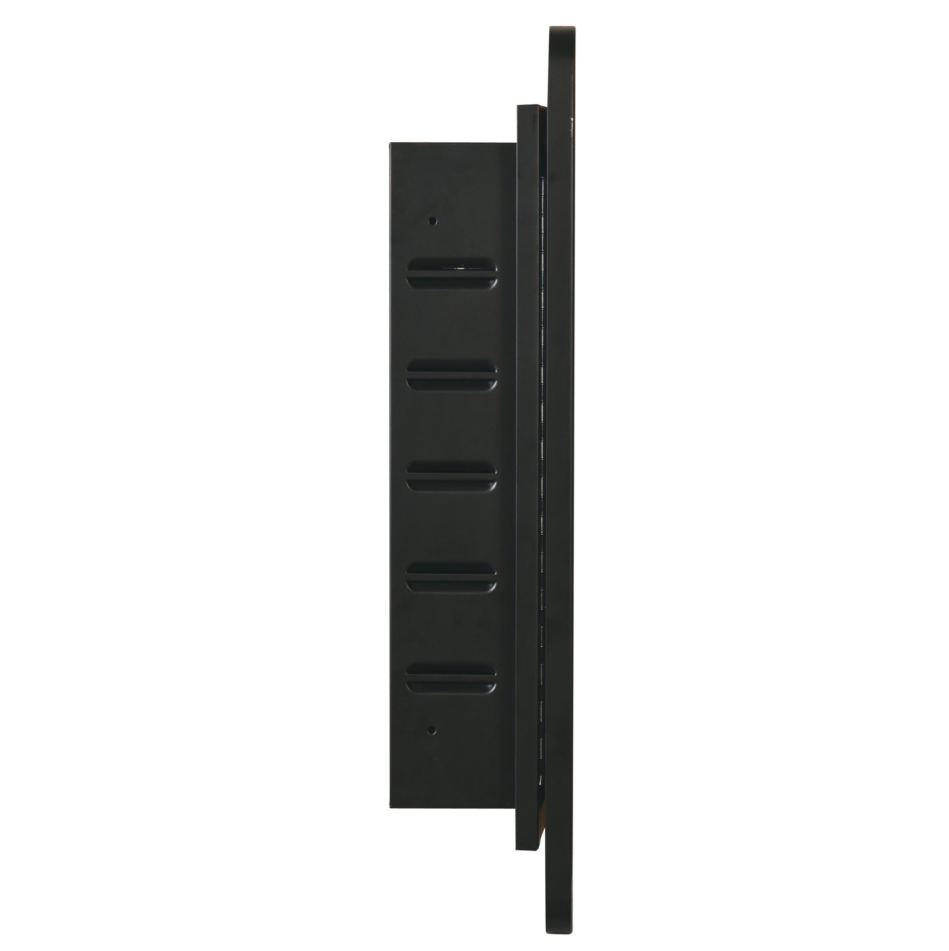 Black 16X24 Inch Metal Framed Wall Mount Or Recessed Mirror Cabinet Adjustable Shelves Bathroom Powder Coated Black 1 3 Up To 17 In Up To 23 In Wall Mounted Classic Less Than 5 Inches Glass Iron