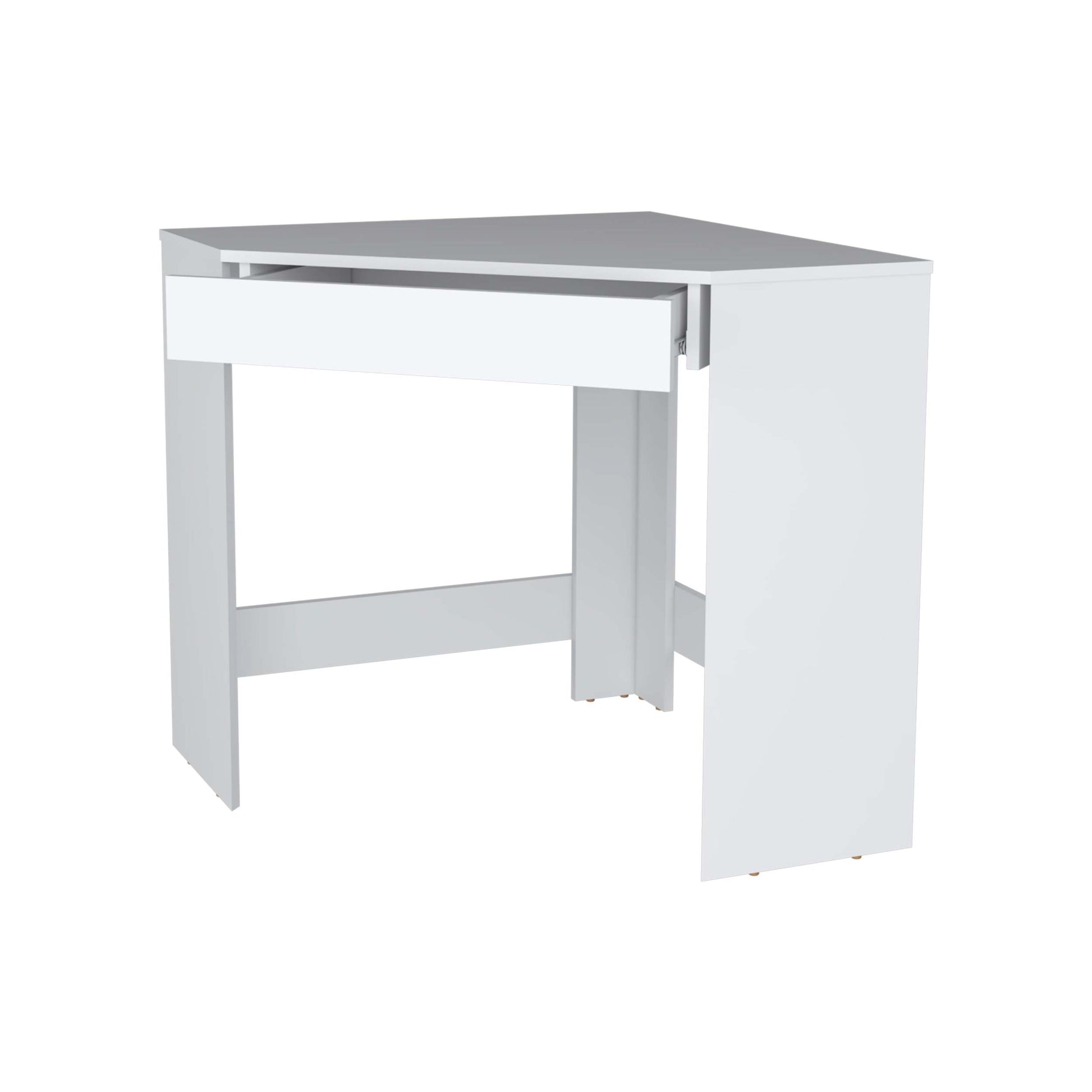 White Spacious Drawer Corner Desk White White Computer Desk Office Freestanding Corner Drawers Desk Wood