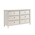 Classic White Finish Bedroom Dresser Of 6 Drawers Storage 1Pc Modern Furniture Farmhouse Style White Bedroom Farmhouse,Modern Wood