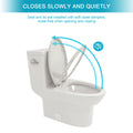 Ceramic One Piece Toilet,Single Flush With Soft Clsoing Seat White Ceramic