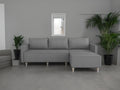 Aybuke Sectional, Grey Grey Foam Solid Wood 5 Seat