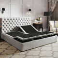 Btx5 Full Adjustable Bed Full Black Gray Upholstered