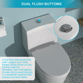 Ceramic One Piece Toilet,Dual Flush With Soft Clsoing Seat White Ceramic