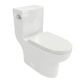 Ceramic One Piece Toilet,Single Flush With Soft Clsoing Seat White Ceramic