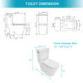 Ceramic One Piece Toilet,Single Flush With Soft Clsoing Seat White Ceramic