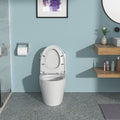 Ceramic One Piece Toilet,Single Flush With Soft Clsoing Seat White Ceramic