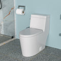 Ceramic One Piece Toilet,Single Flush With Soft Clsoing Seat White Ceramic