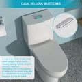 Ceramic One Piece Toilet,Dual Flush With Soft Clsoing Seat White Ceramic