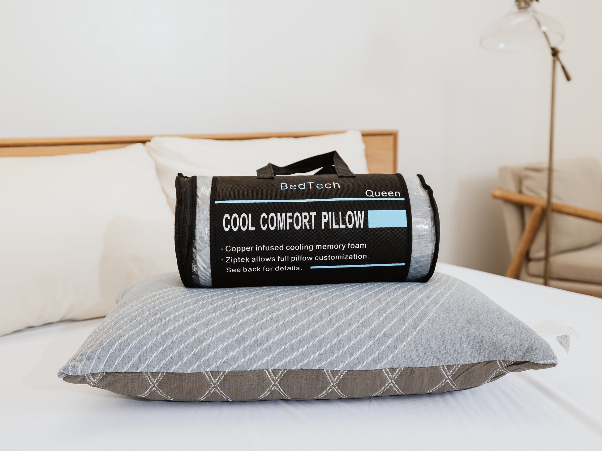 Comfort Rest Pillow Shredded White Foam