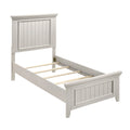 Farmhouse Style Twin Size Panel Bed 1Pc Classic White Finish Modern Bedroom Wooden Furniture Box Spring Required Twin White Wood Bedroom Farmhouse,Modern Panel Wood