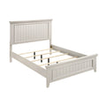 Farmhouse Style Queen Size Panel Bed 1Pc Classic White Finish Modern Bedroom Wooden Furniture Box Spring Required Queen White Wood Bedroom Farmhouse,Modern Panel Wood