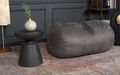 Michael 4 Foot Cylindrical Suede Bean Bag, Charcoal Charcoal Polyester