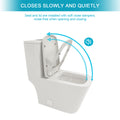 Ceramic One Piece Toilet,Dual Flush With Soft Clsoing Seat White Ceramic