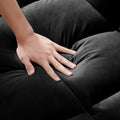 Sofa Bed Chair 3 In 1 Convertible, Recliner, Single Recliner, Suitable For Small Spaces With Adjustable Back Black Black Light Brown Velvet Wood Primary Living Space Loose Back Modern,Traditional Eucalyptus Rolled Arms Solid Wood Mdf Resin Metal & Wood 1