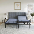 Bt2500 Twin Adjustable Bed Twin Blue Gray Upholstered