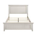 Farmhouse Style Queen Size Panel Bed 1Pc Classic White Finish Modern Bedroom Wooden Furniture Box Spring Required Queen White Wood Bedroom Farmhouse,Modern Panel Wood