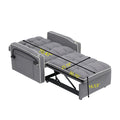 1 Versatile Foldable Sofa Bed In 3 Lengths, Modern Sofa Sofa Sofa Velvet Pull Out Bed, Adjustable Back And With Usb Port And Ashtray And Swivel Phone Stand Dark Grey Dark Gray Light Brown Velvet Wood Primary Living Space Cushion Back Light Duty