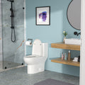 Ceramic One Piece Toilet,Single Flush With Soft Clsoing Seat White Ceramic