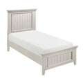 Farmhouse Style Twin Size Panel Bed 1Pc Classic White Finish Modern Bedroom Wooden Furniture Box Spring Required Twin White Wood Bedroom Farmhouse,Modern Panel Wood