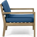 Santa Ana Club Chair With Cushions Set Of 2 Brown Teal Seats 2 Wood