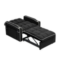 1 Versatile Foldable Sofa Bed In 3 Lengths, Modern Sofa Sofa Sofa Velvet Pull Out Bed, Adjustable Back And With Usb Port And Ashtray And Swivel Phone Stand Black Black Velvet Wood Primary Living Space Cushion Back Light Duty Modern,Traditional Eucalyptus