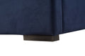 Queen Size Velvet Bed Frame Vertical Channel Tufted Wingback Headboard Upholstered Platform Bed Strong Wooden Slats No Box Spring Needed Easy Assemblyroyal Blue Queen Retro Blue Wood Light Brown Bedroom Modern Bed Frame Wood